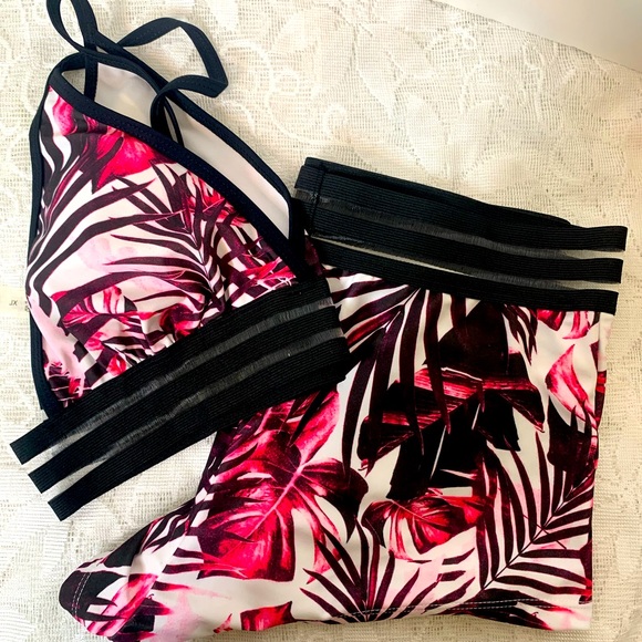 SHEIN BIKINI FLORAL MESH 2 PCS SET SIZE XL😍 - Picture 1 of 9